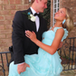 Light Blue Straps A-Line Ruffles Long Prom Dress Graduation Dress MD7296