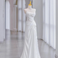 Elegant White Straps Lace A-Line Wedding Dress Birthday Dress MD7329