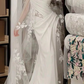 Elegant White Straps Lace A-Line Wedding Dress Birthday Dress MD7329