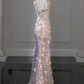 Shiny Pink Sequins Mermaid Long Prom Dress Birthday Gown MD7422