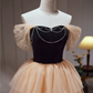 Elegant Off Shoulder Layered Tulle Ball Gown Long Prom Dress MD7303