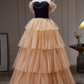 Elegant Off Shoulder Layered Tulle Ball Gown Long Prom Dress MD7303