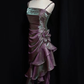 Vintage Spaghetti Straps Ruffles Sheath Long Prom Dress MD7284