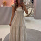 Cute Straps A-Line Long Party Dress Fashion Vacation Dress, D170