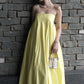 Light Yellow Straps A-Line Long Party Dress Fashion Vacation Dress, D174