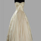 Ivory Strapless A-Line Long Party Dress Vintage Wedding Dress, D20