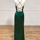 Sage Green Straps Sheath Long Formal Prom Dress Simple Occasion Dress, D125