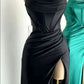 Sage Green Straps Sheath Long Formal Prom Dress Simple Occasion Dress, D125