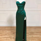 Sage Green Straps Sheath Long Formal Prom Dress Simple Occasion Dress, D125