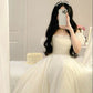 Off Shoulder Ivory A-Line Chiffon Long Party Dress Birthday Dress, D21