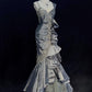 Grey Straps Appliques Ruffles Mermaid Vintage Evening Party Dress, D137