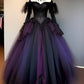 Modest Long Sleeves A-Line Tulle Long Formal Prom Dress Evening Gown, D223