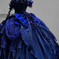 Royal Blue Gothic Straps Quinceanera Dress Birthday Ball Gown, D38