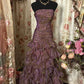 Elegant Strapless A-Line Chiffon Layers Long Prom Gown, D43