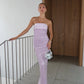 Strapless Sequin Sheath Long Prom Dress Formal Evening Dress, D84