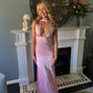 Pink Backless Mermaid Long Prom Dress Formal Evening Dress, D90