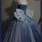 Gorgeous Starry Blue Cinderella Princess Sweet 16 Ball Gown Quinceanera Dress MD7743