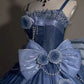 Gorgeous Starry Blue Cinderella Princess Sweet 16 Ball Gown Quinceanera Dress MD7743