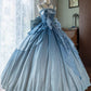 Gorgeous Starry Blue Cinderella Princess Sweet 16 Ball Gown Quinceanera Dress MD7743