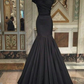 Elegant Black Off Shoulder Mermaid Long Formal Evening Gown MD7768