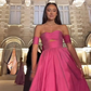 Pink Strapless A-Line Long Formal Party Dress Evening Gown MD7813