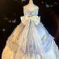 Fairy Off Shoulder Ball Gown Lace Satin Quinceanera Dress Birthday Gown, MD7859