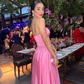 Lovely Pink Strapless A-Line Satin Long Party Dress, MD7871