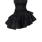 Black Strapless A-Line Ruffles Lovely Mini Homecoming Dress, MD7895