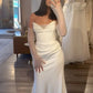 White Sweetheart Neck Strapless Elegant Mermaid Wedding Dress, MD7941