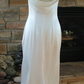 White Spaghetti Straps Beading Satin Vintage Wedding Dress, MD7946