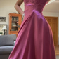 Fuchsia Straps A-Line Vintage Party Dress Birthday Outfits, MD7947