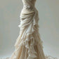 Elegant Ivory Straps Mermaid Wedding Dress Evening Gown, MD7967