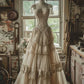 Ivory Sweetheart A-Line Lace Tiered Wedding Dress Evening Gown, MD7969