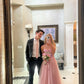 Sweetheart Pink A-Line Long Prom Dress Formal Party Dress, MD7983