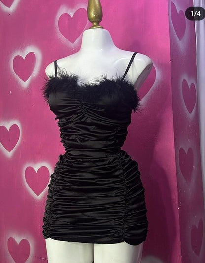 Black Spaghetti Straps Sheath Homecoming Dress Mini Birthday Outfits, D194