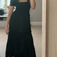 Simple Black A-Line Party Dress Fashion Vacation Dress, D206