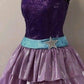 Purple One Shoulder A-Line Short Homecoming Dress Birthday Outfits, D234