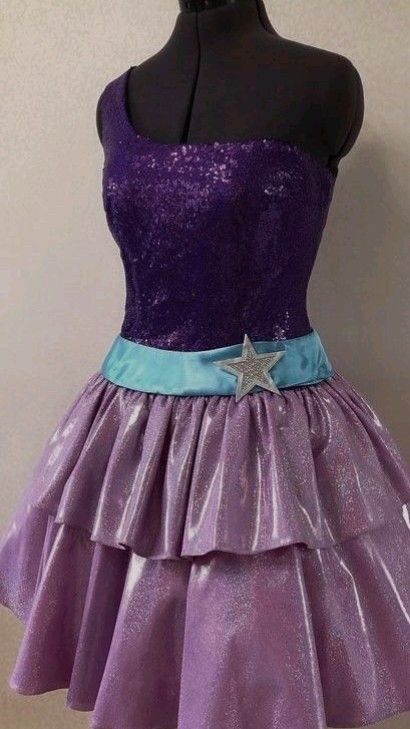 Purple One Shoulder A-Line Short Homecoming Dress Birthday Outfits, D234