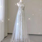 Stunning Halter A-Line Tulle Long Evening Party Dress Wedding Dress, D239