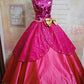 Hot Pink One Shoulder A-Line Birthday Dress Long Evening Party Ball gown, D244