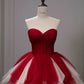 Pretty Ball Gown Sweetheart Tulle Long Red Layers Prom Dresses Sweet 16 Dresses, D254