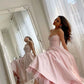 Pink Spaghetti Straps A-Line Lovely Long Party Dress Birthday Dress, D274