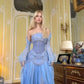 Gorgeous Strapless A-Line Beading Chiffon Long Party Dress with Detachable Sleeves, D281