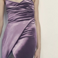 Light Purple Straps Sheath Velevt Long Formal Prom Dress, D29