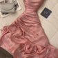 Beautiful Pink Sleeveless Ruffles Simple Party Dress Cocktail Dress, D344