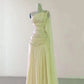 Pink One Shoulder A-Line Beading Chiffon Long Party Dress Formal Prom Dress, D649