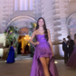 Elegant Purple Strapless High-Low Party Dress Birthday Outfits MD7795