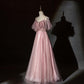 Pretty Pink Sequin Shiny Spaghetti Straps Lace Up Long Prom Dresses M1995