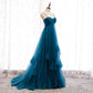 Empire Spaghetti Straps Ink Blue Prom Dress M69